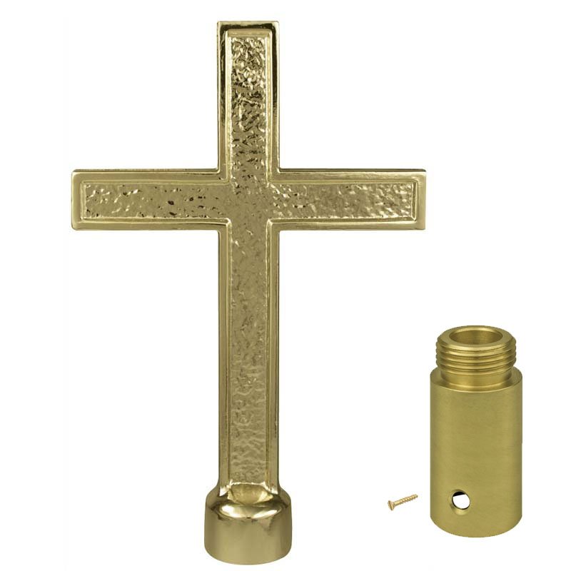 Metal-Passion-Cross---Gold,-with-Ferrule